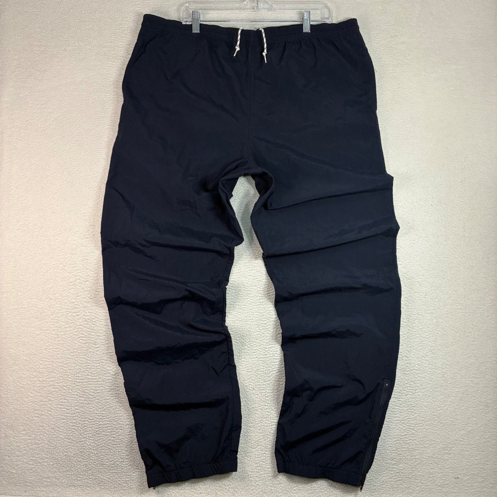 Vintage Brooks Brothers Joggers Men L Blue Nylon Supplex Sweatpants Made USA 80s